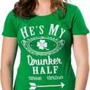 Funny St Patricks Day Couple Shirt  His and Hers Matching Shamrock Tee Irish Pub Crawl Party Outfit (XXL)