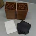 6 Pack Anti-slip Soundproof Mat Washing Machine Shockproof Pad Furniture Grippers for Chair Leg Washer Pad (Brown)