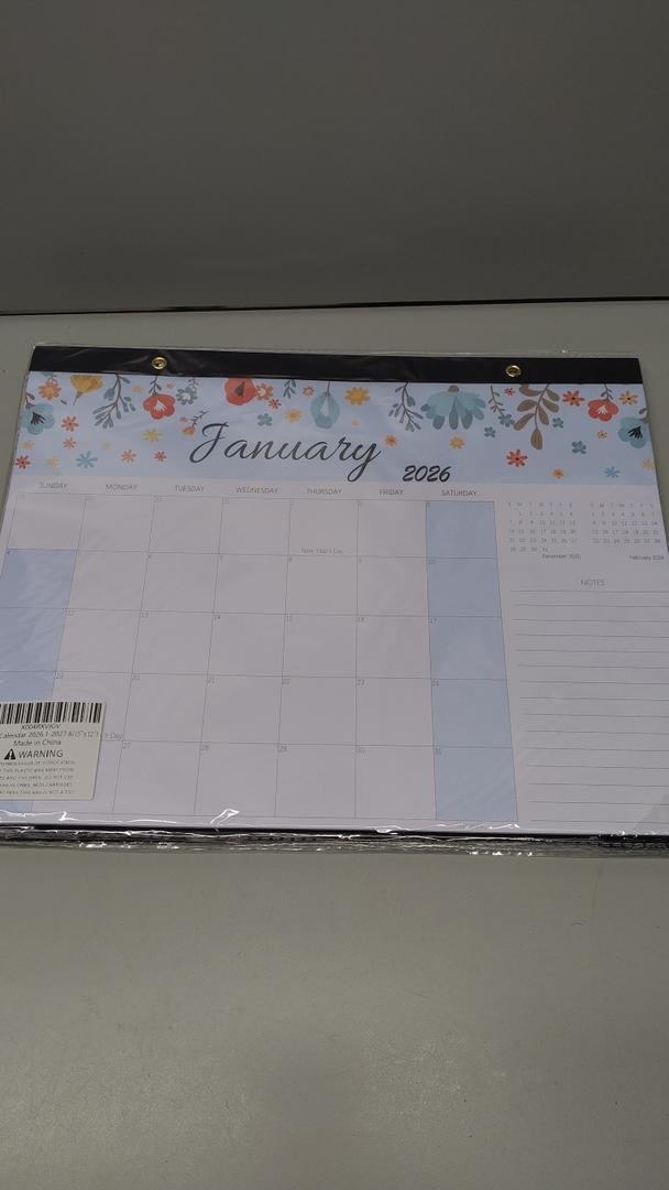 Calendar 2026-2027, Monthly Desk Calendar from Jan 2026 to Jun 2027, 15" x 12", Large Desktop Calendar Monthly, Perfect for Home or Office, Floral (Desk(15" x12 "）) Pack of 3