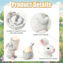 2 Pcs Easter Bunny Candle Holders Decorations Rustic Resin Easter Bunny Candlestick Holders centerpieces Decor for Fireplace Mantle Dining Table Holiday Office Home Gifts