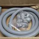 Liquid-Tight Conduit and Connector Kit 1/2 Inch 25 Ft,Flexible Non Metallic Liquid Tight Electrical Conduit UL Certification,Electrical Conduit Kit with 5 Straight,3 Angle Fittings