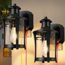 Porch Lights with Outlet, 2 Pack Outdoor Motion Sensor Lights, Dusk to Dawn Exterior Light Fixture, Anti-Rust Waterproof Outdoor Wall Light, Aluminum Outside Lights for House Patio Front Door Garage