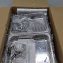 Chafing Dishes for Buffet 4 Pack, 9 QT Stainless Steel Chafing Dish for Buffet with 1/2 Size Pan, Rolled-Edge Design Food Warmers for Parties, Buffet, Wedding, Birthday, Camping (Silver)