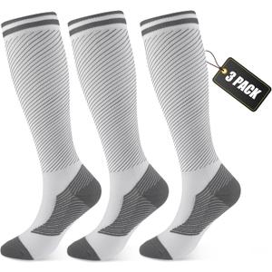 FULLSOFT Medical Graduated 30-40mmHg Compression Socks for Women&Men Circulation Knee High Socks Hiking Running Stockings