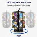 Zonon 360° Rotating 16 Pockets Brochure Holder 4 x 9 Inches Literature Rack Pamphlets Countertop Display Stand Postcard Holder with Sign Clip Design for Standard Tri-fold Brochures