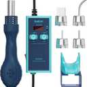 BK858S Compact Hot Air Rework Station Kit - Integrated Nozzle Holder, Digital Display Soldering Station, Adjustable Temperature & Airflow, PID Program