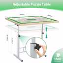 Puzzle Table 1500 Pieces Wooden Jigsaw Puzzle Table with Legs Height Adjustable & Angled Tiltable Puzzle Tables for Adults Folding Puzzle Board, 37.8 inches x 26.5 inches x 2.36 inches
