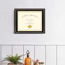 16x20 Diploma Frame for 14x17 Certificate/Document/Picture with Double Mat(Black and Gold),Wood Degree Frame, Black with Gold Side,UV Protection Acrylic,Wall hanging