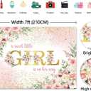 A Sweet Little Girl is on Her Way Banner Backdrop 2.1x1.5m Sweet Girl Baby Shower Photography Background Pink Floral Sweet Baby Shower Party Decorations Photo Booth Props