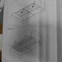 Garvee Twin Size Low Platform Bed Frame, Sturdy Wood Bed with Storage Headboard, Raised Footboard & Sturdy Wooden Slats, No Box Spring Required, White