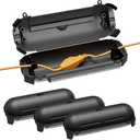 iwillink 4 Pack Outdoor Extension Cord Cover Waterproof - Weatherproof Electrical Connection Box for Outdoor Outlet, Plug, Socket, Christmas Holiday Decoration, Power Tool, Black