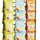 Nuovoware Chip Rack Display Stand, 11-Row Chip Bag Holder with 60 Clips, Potato Chip Rack Hanging Candy Display Organizer for Concession Stand, Retail, Party, Countertop with Display Label, Black