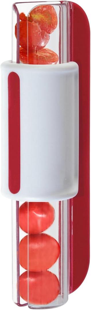 Tomato Slicer Multi-Function Grape Cutter Small Fruit Cutter Grape Kitchen Accessories Cake Decoration Tool Fruit Slicer (Red)