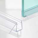 2-Pack Shower Door Bottom Seal, (5/16" x 36") Ultra Clear Glass Shower Door Seal Strip, Stop Leaks and Create a Water Barrier