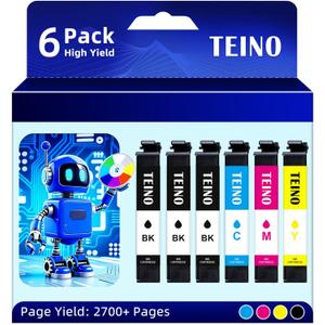 TEINO Remanufactured Replacement for Epson 232 232XL Ink Cartridges for Expression XP-4200, XP-4205, Workforce WF-2930, WF-2950 Printer (Replacement for Epson 232XL Ink Cartridges Combo Pack 6)