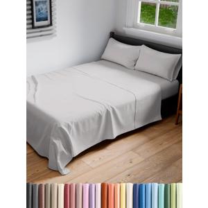 Full XL Bed Sheet Set - 4 Piece Extra Long Extended Full XL Sheets - Ultra-Soft, Breathable & Cooling - Fits 8 to 16" Mattress w/ Deep Pockets - 54" x 80" - Wrinkle and Fade Resistant - French Grey