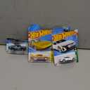Hot Wheels ‘87 Dodge D100 (HW Reverse Rake) 1:64 Scale Diecast Model Car, Hot Wheels '70 Plymouth Superbird, HW Art Cars 7/10 [Yellow] 87/250, Hot Wheels 2022 - Audi RS E-TRON GT, Pack of 3