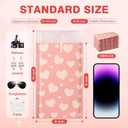 Tinlade 100 Pack Pink Bubble Mailers 6x10" Pink Heart Padded Envelopes Usable Size 6x9" Peel and Seal Waterproof Poly Mailers for Packaging, Shipping, Small Business, Boutique