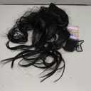 Halo Hair Extensions 20 Inch Invisible Wire Hair Extensions Adjustable Long Wavy Hairpiece Synthetic Upgrade 4 Secure Clips in Hairpieces 20 Inch,Jet Black
