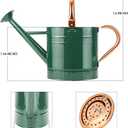 1 Gallon Metal Watering Can with Removable Spout, Nice Galvanized Steel Water Can with Embossed Design for Indoor and Outdoor Plants