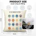 Feelings Wheel Pillow Double-Sided Printed with Different Patterns of Feelings Wheel Pillowcase, Reading Corner Decor, Counseling Office Decor18 x18 (3, Yellow) (Beige)