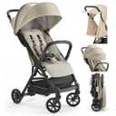 Inglesina Quid Stroller - Alpaca Beige - Ultra Compact Lightweight Travel Stroller, Babies and Toddlers, Airplane Overhead, Foldable, Reclining Seat, Collapsible Canopy, 3 Months - 50 lbs, BPA Free