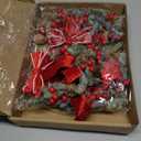 2 Pcs 12 Inch Christmas Candle Ring Wreath for 3 Inch Pillar Candles Artificial Candle Rings with Red Berries Ornaments Pine Cones and Greenery for Christmas Decorations Table Centerpiece