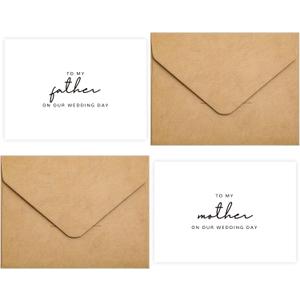 10 x Set of 2 To My Father/Mother On Our Wedding Day Card, Father/Mother Of The Bride/Groom Gifts.