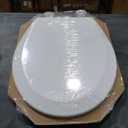 BEMIS 500EC 390 Toilet Seat with Easy Clean & Change Hinges, 1 Pack Round, Cotton White