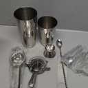 Bar Set Cocktail Shaker Set, Stainless Steel Mixology Bartender Kit, 16 Piece Cocktail Kit, Silver Cocktail Set, Bar Tools: 30oz Martini Shaker, Muddler, Bar Kit Cocktail Book, Jigger and Pourers