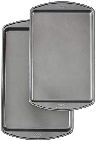Wilton Perfect Results Premium Non-Stick Bakeware Cookie Baking Sheets Set, 2-Piece, Steel