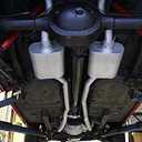 Universal Mufflers Dual Chamber 2" offset inlet (ID) 2" center outlet (ID) Performance Automotive Muffler Exhaust FH42041