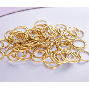 Textured Gold Brass Jump Rings, Jewelry Making Supplies 