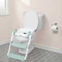 Ingenuity Foldaway Ladder Potty, Adjustable Step Stool Toilet Trainer Seat, Folds Flat for Easy Storage, Fits Most Toilets, Includes Potty Training Guide