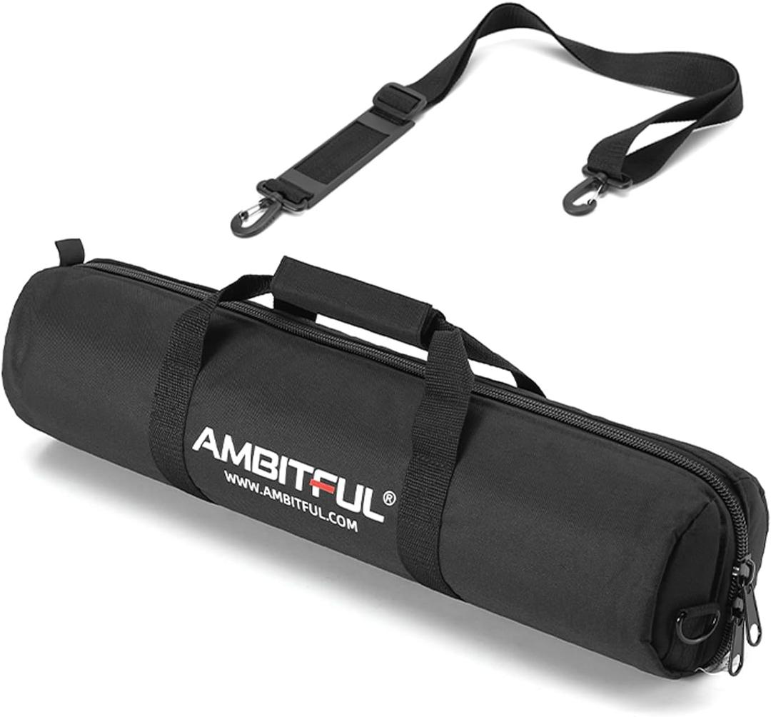 AMBITFUL Tripod Carrying Case Bag 35in with Shoulder Strap Padded Carrying Bag for Light Stands,Boom Stand,Umbrella and Tripod Photography Accessories (35in/90 cm) (35.43 in, BLACK)