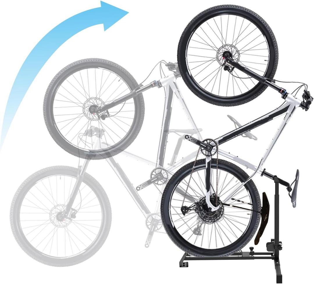 Foozet Bike Stand,Vertical Bike Rack Garage,Space-Saving Rack with Adjustable for Garage & Apartment, Bike Storage for Indoor Storage (1 pack)
