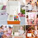 Mother's Day New Mom Gifts for Women After Birth, Baby Shower Gifts Basket - First Time Mom Postpartum Essentials, Gender Neutral Newborn Gifts Sensory Toys Cotton Lovey