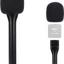 Rode Handheld Wireless Mic Stand with Pop Filter, Holder for Wireless Go 2/Pro, Interview Microphone Adapter for Go/ME (Black)