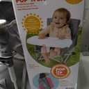 Bright Starts Pop N Sit Portable Booster Seat, 3-in-1 Floor Seat, Travel High Chair & Toddler Booster with Feeding Tray, Indoor/Outdoor, Grey, 6 Months3 Years