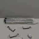 Curtain Rods for Windows 28 to 48 inch, Black Curtain Rod 2 Pack, 5/8" Diameter Metal Curtain Rod Set of 2 with Brackets, Splicing Adjustable Curtain Rod for Bedroom, Living Room, Kitchen, Black