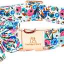 Lionheart Glory Floral Dog Collar - Cute, Soft & Durable Adjustable Collar for Small Dogs (Small (Pack of 1, Flowers))