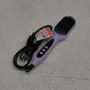 LANDOT Heated Hair Straightener Brush Negative Ion Hot Flat Iron Brush Straightener for Smooth & Frizz-Free Results - Dual Voltage Ceramic Straightening Brush Adjust Temp 250F-450F for All Hair Types