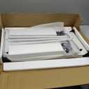 KLSMYHOKI Standing Desk Adjustable Height, Mobile Stand Up Desk with Wheels Small Computer Desk Rolling Desks, Portable Laptop Desk White Standing Table Home Office Desks 16"x31.5" Height 27"-43.5"