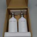 Prus Waso White Soap Dispenser Bathroom Set, Hand and Lotion Dispenser with Pump, Perfect for Bathroom Essentials for New Home. (Silver & White)