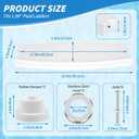 3 Pack Replacement Swimming Pool Ladder Steps for Inground Pools,18'' Heavy-Duty Plastic Molded White Ladder Rung with 1.9'' Rubber Bumper Cap and Stainless Steel Escutcheon Plates