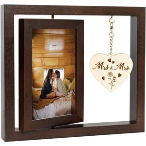 Mrs and Mrs Picture Frame, Mrs & Mrs Wedding Gifts, Newlywed Present Lesbian Couple Bridal Shower Gifts, Pride Picture Frame
