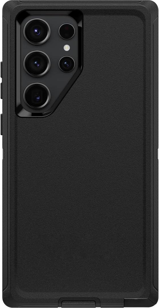 Defender Case Compatible with Samsung Galaxy S23 Ultra Case 5G with Port Protection and Belt Clip Black