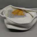 Small Woven Rope Basket-Empty Gifts Basket with Bag and Ribbons,Cute Handle Organizer Box for Birthday/Baby Shower, Toy Storage, Nursery Organizing & Shelf Decor(White)