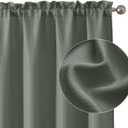 Chyhomenyc Olive Green Curtains 72 Inch Length 2 Panels Set, Faux Linen Textured Semi Sheer Light Filtering Soft Airy Privacy Farmhouse Curtain Drapes for Living Room Bedroom, 40 Wx72 L Inches