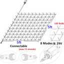 LED Christmas Net Lights for Bushes Outdoor,100 LED 5ftx5ft Waterproof 8 Modes Connectable Mesh Lights for Bushes,Garden,Yard,Trunk,Outdoor Christmas Decorations (Green)